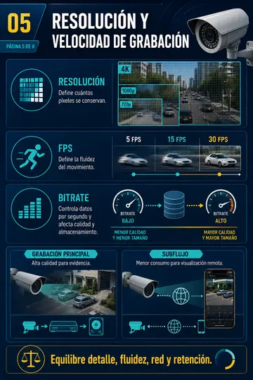 Resolution, frame rates (FPS), and bitrate settings