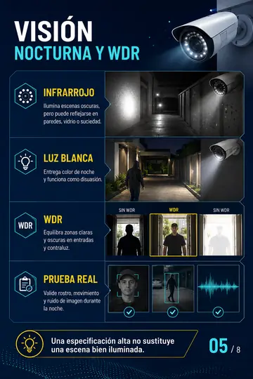Night vision, IR illumination, and WDR settings
